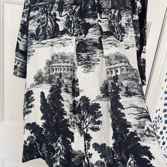 COS Black and White Scenic Print Midi Dress - Picture 6 of 7